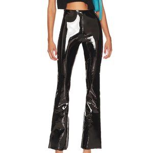 Commando Faux Patent Flared Legging
